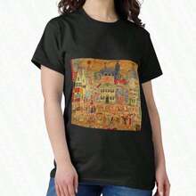Canadian Of Guyana - Maple Leaf Cutout On The National Flag Of Guyana Classic T-Shirt Women's Tees - 黑色 28 - 查看 7