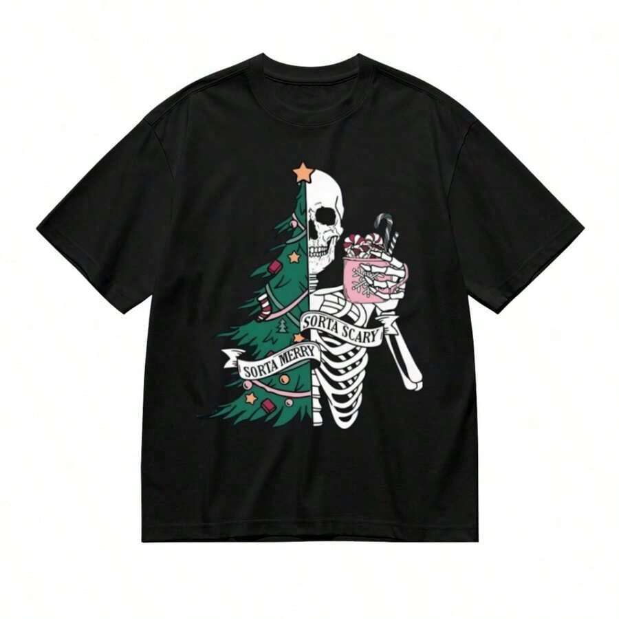 Camiseta Divertida de Anime de Manga Corta para Mujer, Cuello Redondo, Holgada, Casual, Multifuncional, con Estampado de Texto Japonés, para Primavera/Verano Adecuado como regalo. playera de - Negro 2 - Ver 1