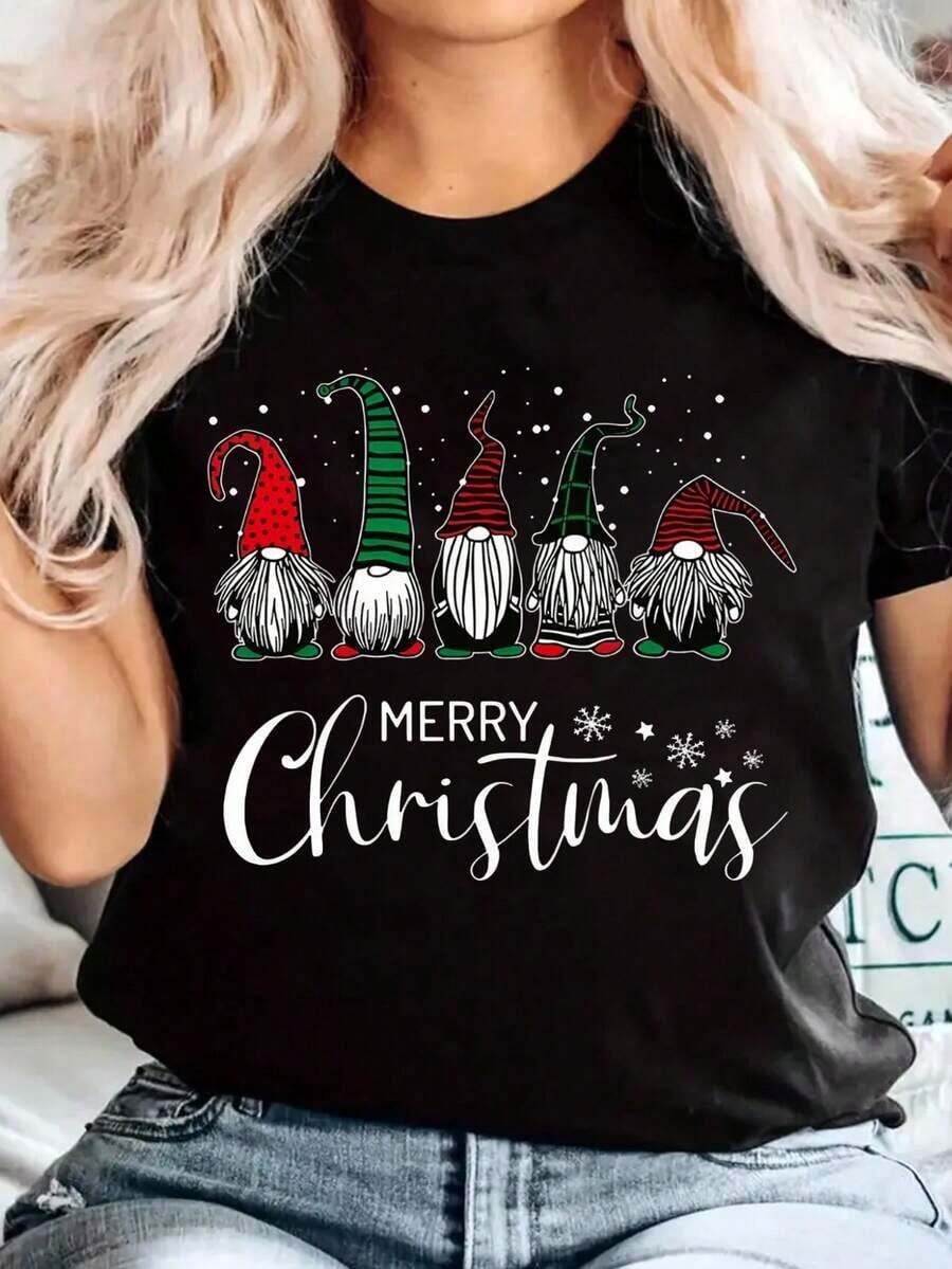 Short-Sleeved T-Shirt With A Witch Print Wearing A Wizard Of Oz Hat, Fashionable And Casual, Suitable For Spring And Summer, Plus Size For Women, Crew Neck - Vintage Street Style Unisex Cotton Short Sleeve Crew Neck T-Shirt - 3 - 查看 1