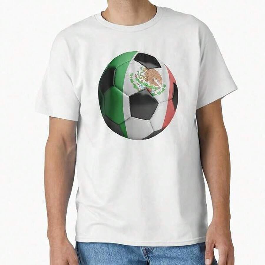Camiseta clásica de fútbol con la bandera de MéxicoEsta camiseta de algodón de 220 gramos es la combinación perfecta de comodidad y moda para cualquier aficionado al fútbol. Esta camiseta, especialmente diseñada para hombres y mujeres, utiliza tejidos suaves y transpirables para crear un ajuste fascinante y es ideal para días de competición o ropa casual. Hecho de algodón de alta calidad, duradero y suave al tacto. Ya sea que apoyes a tu equipo favorito, participes en un partido de ocio o disfrutes de un día relajado, esta camiseta multifuncional es el último complemento de tu armario. - Negro - Ver 1