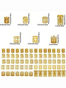200件 Cecillia (金色、銀色、金銀色、彩色) 髮飾、編髮配件、女性髮飾、金屬髮環、髒辮裝飾、珠子、波希米亞風髮夾、學習用品、接髮、髮片、頭飾、髮夾、髮卡 - 彩色 - 查看 7