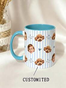 Personalized Photo Mug, Mother's Day Mug, Baby Face Mug, Customized Baby Mug, Grandma Gift, Grandpa Gift, Customized Pattern Mug, Customized Coffee Cup - Multicolor - View 4