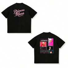 2026 Nueva Camiseta de la Gira de Omar Courtz Primera Musa para Hombre y Mujer, Moda Harajuku, Estilo Vintage - Negro - Ver 1