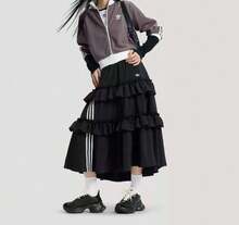 Adidas 三葉草女鞋新款OZVENUZ厚底增高運動休閒老爹鞋 - 黑與白 - 查看 4