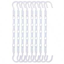 Bộ 10 móc treo quần áo 5 lỗ sáng tạo, giá phơi đồ xoay tiết kiệm không gian - dụng cụ sắp xếp tủ quần áo, giải pháp tổ chức tủ đồ đột phá, phù hợp với quần áo cồng kềnh, móc treo đa chức năng chắc chắn chất lượng cao, vừa vặn hoàn hảo với tủ quần áo. - Nhiều màu - Xem 3