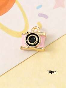 10/20/100pcs Creative 3D Alloy Drip Oil Imitation Mini Camera Pendant DIY Necklace Keychain Charm - Mini Camera - View 12