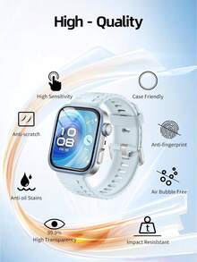 3pcs Clear Soft Screen Protector Film For Huawei Watch Fit 4/Fit 4Pro/Fit 5/Fit 5Pro, Anti-Scratch, Bubble-Free, Easy Installation, Provides Full Protection For Watch Screen, Highly Compatible Without Affecting Touch Screen Operation - 3pcs for HW Fit 4 - View 4