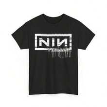 Camiseta de Nine Inch Nails, Camiseta de la Banda NIN, Camiseta Unisex de Banda de Rock - Negro - Ver 1