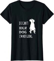 Si no puedo llevar a mi perro, no voy a divertirme. Camiseta para mujer. - Negro - Ver 1