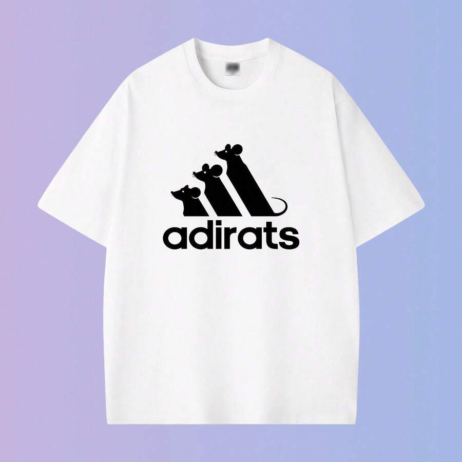 Camiseta De Manga Corta Con DiseñO De Animales Divertidos Para Hombre Y Mujer, Estilo De Pareja, Camiseta De Verano A La Moda. - Negro - Ver 1