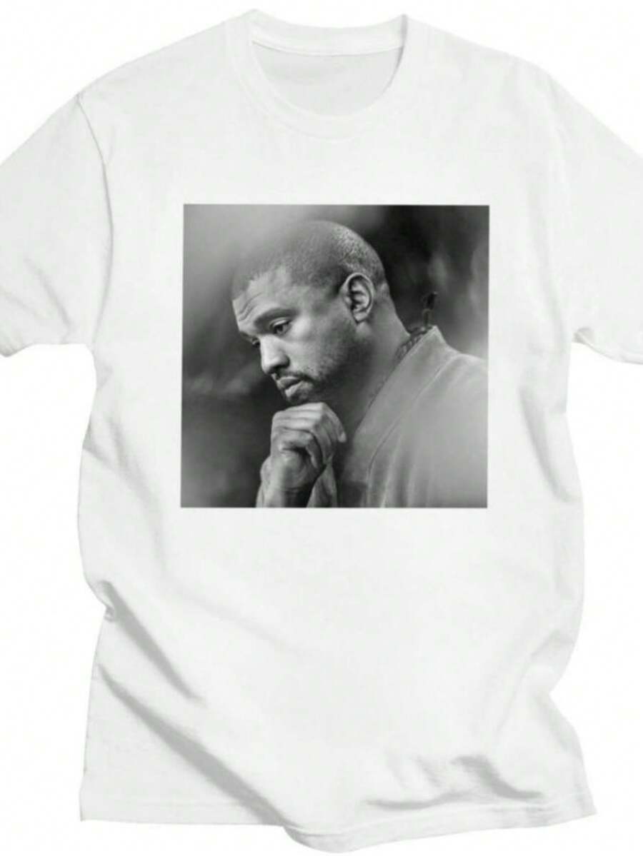 blusas para mujer Custom Popular Singer Kanyes Wests Tshirt for Men Women Short Sleeve T Shirt Fashion T-shirt Loose Fit Pure Cotton Tee Gift Idea - Blanco - Ver 1