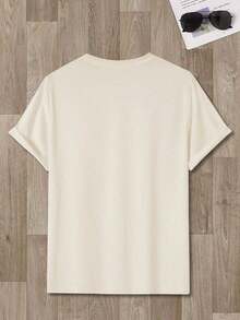 Camiseta de cuello redondo 100% algodón con temática científica, con divertidos estampados relacionados con la biología, la química y la física, perfecta para entusiastas de la ciencia como tú. Camiseta de algodón transpirable, ropa de verano fresca y versátil para mujer. - Albaricoque - Ver 2