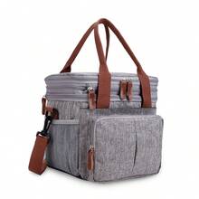 Multifunctional Lunch Bag, Waterproof And Insulated, Can Keep Food Fresh, Portable, Shoulder Bag, Outdoor Lunch Bag, Milk Bag. - 灰色 - 查看 12