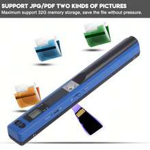 Portable Scanner For A4 Documents, Photos, Images, Receipts, 8.27 Inches, HD, 900 Dpi, Handheld Mobile Scanner, Large Storage Capacity And Easy To Use - A4 - View 7