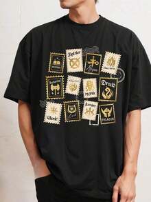Camiseta Dungeon Master Gaming, Camiseta Divertida con Estampados Vintage de D&D, Camiseta de Juego de Rol - Estilo Urbano Vintage Unisex, Camiseta de Manga Corta de Algodón Suelto con Cuello Redondo, blusas para mujer. blusas.blusas casuales para dama. - Negro - Ver 1