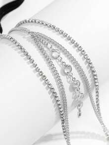 1 chiếc dây đeo đùi nhiều lớp đính pha lê tua rua thời trang, gợi cảm, thích hợp cho nữ đeo hàng ngày, lễ hội, hộp đêm, tiệc tùng, kỳ nghỉ hè và đi biển. - Mặt dây chuyền đính đá vàng - Xem 8