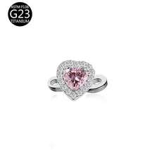 1 buah Anting Tusuk Titanium G23 Pink dengan Inlay Zirkonia Kubik, Cocok untuk Pemakaian Sehari-hari - Berwarna merah muda - View 19