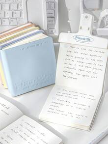 1pc Soft Cover Square Notebook, High Aesthetic Pocket Mini Notepad, Thickened Blank Grid Journal, Compact Portable Size Ideal For Study Notes, Reading Records, Daily Plans And Casual Jotting School Supplies - Note Book - View 3