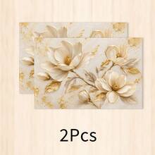 1 pieza Mantel individual de lino, tapete para desayuno, posavasos de café, base para tazón, elemento moderno, accesorio de cocina, fácil de limpiar, apto para el hogar, restaurante, decoración del comedor, regalo festivo, regalo para amigos, juego de múltiples piezas - Multicolor - Ver 12