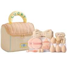 32PCS Makeup Tools Set Including:9Pcs Silver PCS Makeup Brush Set+1pc Storage Bag+4PCS Makeup Sponges+4PCS Mini Makeup Sponges+4PCS Triangle Powder Puffs+4PCS Mini Air Cushion Powder Puffs+2PCS Circular Powder Puffs+1pc Nose Wash Brush+1pc Hairband+2PCS Hand Bowl Strap - Multicolor - View 12
