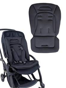 1pc Universal Baby Stroller Cushion, Soft & Breathable Infant Travel Mattress, Fits Various Strollers - Black - View 1