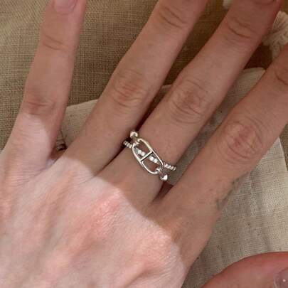 Pig Nose Design Criss-Cross Ring, Versatile Fashion Knuckle Ring, Unique Personalized Jewelry