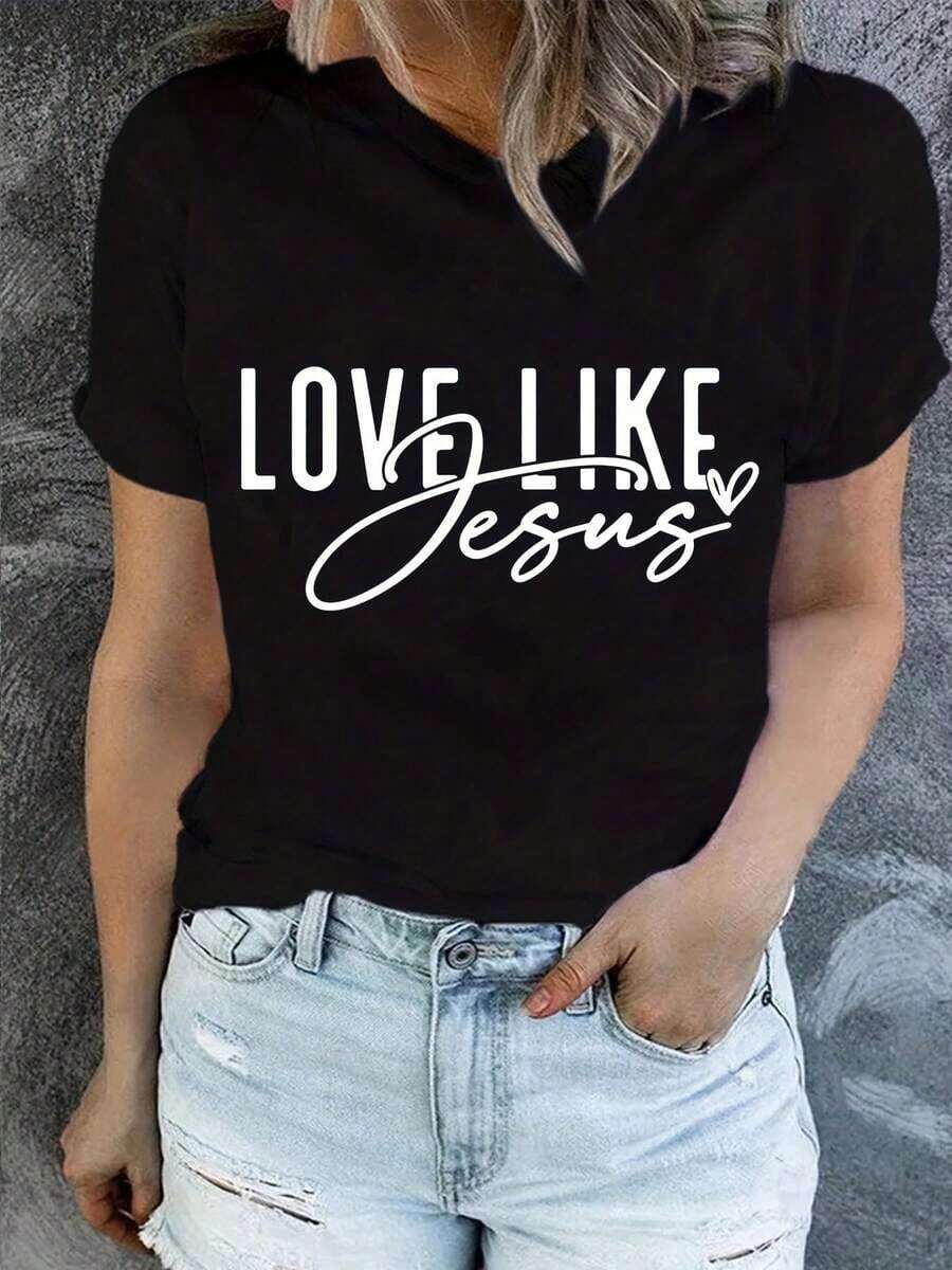 Talla - Talla - Camiseta de Mujer con Estampado de Leopardo|Camiseta de cuello redondo de estilo casual urbano, suave y elástica, para el verano, lavable aáquina, mangas cortas, diseño de texto llamativo, material impermeable, tela de elasticidad media, regalo - Camiseta unisex de algodón, estilo vintage urbano, de cuello redondo y manga corta - Camiseta casual de algodón, de cuello redondo y manga corta para mujer. - Negro - Ver 1