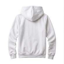 Moletom Bolso Canguru e Capuz Unissex Importado Algodão Premium – Casaco de Frio Flanelado Inverno 2025 - Branco - Visão 2