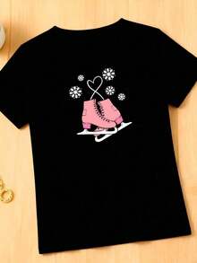 1 Piece T-Shirt "In A World Where You Can Be Anything, Be Kind", Rainbow T-Shirt "Be Kind", "Be Kind" T-Shirt, "Language" T-Shirt, "Kindness" T-Shirt, "Watercolor Be Kind" T-Shirt, 180g 100% Cotton - Black 1 - 查看 11