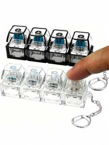 1/2pcs Keyboard Stress Relief Toy, 4-In-1 Keyboard Hanging Stress Relief Button Fidget Toy, Pressure Relief Stress Relief Gift - Multicolor - View 10