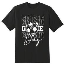 Camiseta de Fútbol para Aficionados - Diseño Atrevido, Ajuste Cómodo, Ideal para Días de Partido y Partidos - Camiseta Versátil con Temática de Fútbol - Negro - Ver 6