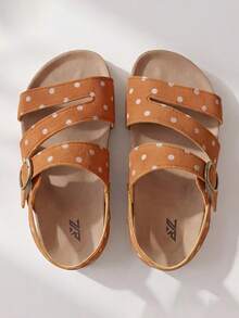 Sandal Anak Perempuan Serbaguna Modis 2026 - Sepatu Kasual Musim Panas dengan Kancing + Perekat - Cocok untuk Aktivitas Luar Ruangan dan Berbagai Kesempatan Lainnya! - Burnt Orange - View 2