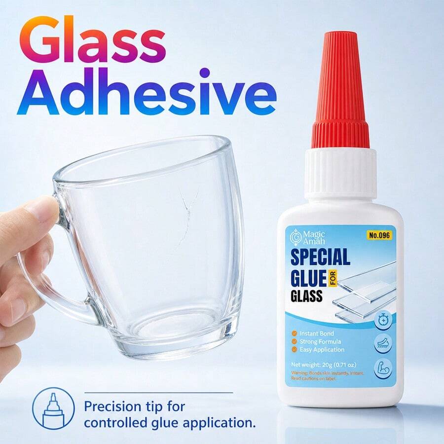 1/3 lọ keo siêu dính 20g, keo dán tức thì, khô nhanh, chuyên dụng để sửa chữa vết nứt kính, thích hợp cho việc tự sửa chữa vết nứt. - Nhiều màu - Xem 1