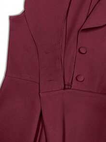 Vestido de Body ceñido sin mangas con cuello vuelto en color verde menta para mujer, ideal para el verano - Rojo violeta - Ver 5