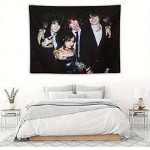 1pc, Tara Celebrity Decorations Stuff American Pink Flags Wall Funny Tapestry Hanging Yummy Merch Dorm Bedroom Decorative Aesthetic Tapestries - 樣式1 - 查看 6