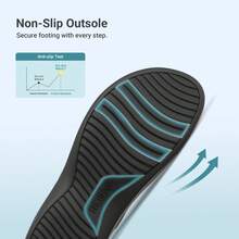 Women's Flat Sandals, Walking Sandals With Arch Support 0.78-Inch Heel Comfortable Soft Cushion Summer Casual T-Strap Thong Sandals Shoes - màu đen - Xem 4