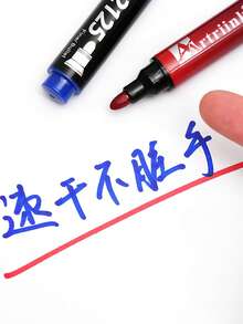 1pc/14pcs Non-Erasable Colored Permanent Markers, Fine Tip 2-3mm Quick Drying Fade-Resistant Suitable For Black And Smooth Surfaces Graffiti Writing Coloring Professional Art Creation Use, Back To School - Round Tip - View 11