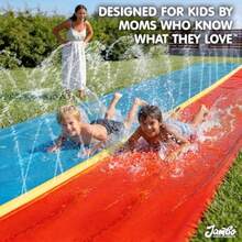 JAMBO 18 ' Double Lane Slip Splash and Slide 18x64 - 18 Multicolor - Ver 6