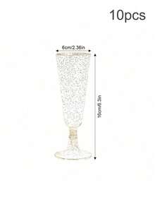 Bộ 20/10 ly sâm panh tái sử dụng 150ml, thích hợp cho các bữa tiệc, họp mặt, đồ uống lạnh, sinh nhật, ngày Valentine, đám cưới và các sự kiện lớn. - nhiều màu - Xem 11
