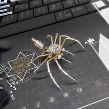 DIY机械朋克3D机械昆虫模型套件，手工工艺收藏品，家居装饰，创意高难度艺术品，适合作为生日、圣诞节、万圣节、情人节、复活节、返校节、丰收节礼物送给男友、家人（不含电池和胶水） - 彩色 - 查看 5