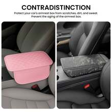 Car Middle Center Console Cover With 2 Storage, Car Booster Pack,Universal Microfiber Leather Car Armrest Cover Cushion For For Most Vehicles, Memory Foam Comfort Stylish Leather Scratch-Resistant Car Armrest Box, Thickened Upgraded Pink Car Acessesories Car Essentials Car Armrest Box Booster Pad Car Crash Pad - Nhiều màu - Xem 8
