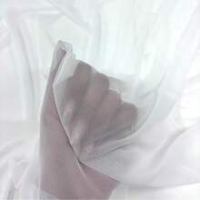 1 pieza Tela de malla de nailon de unicolor, tela de red elástica transpirable, adecuada para coser ropa deportiva, vestidos, manualidades - Blanco - Ver 3