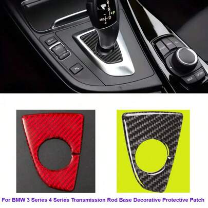  TRTY 1 miếng dán trang trí đế cần số bằng sợi carbon mềm, decal bảng điều khiển trung tâm, phù hợp cho BMW dòng 3 và 4: 3GT 2013-2019 F30 F32 F34 F36 316i 318i 320i 328i 335i - Trang trí nội thất, phụ kiện ô tô, bọc cần số, trang trí bảng điều khiển trung tâm, thiết kế thời trang nâng cấp xe, vị trí lái bên trái, cũng là món quà lý tưởng cho ngày lễ và sinh nhật.