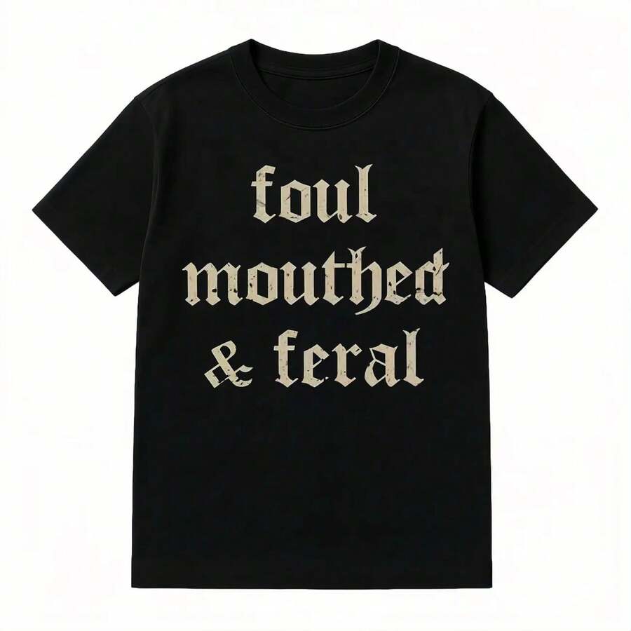 Camiseta Vintage de Manga Corta y Cuello Redondo para Mujer - Cómoda Camiseta con Estampado Gráfico Retro, Divertida Camiseta con Meme para Mamás, Uso Casual Diario, para Actividades al Aire Libre - Blanco (solo estilos en blanco y negro) - Ver 1