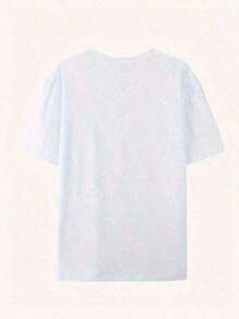 1 camiseta con estampado de Jeeps, cuello redondo casual, manga corta, estilo casual urbano, camisetas unisex, camisetas modernas y transpirables, 180g 100% algodón. - Blanco - Ver 2
