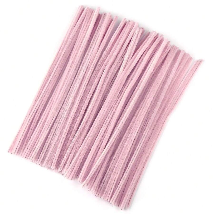 Set Of Rotating Rod Pieces, DIY Materials, Children's Toys, Plush Rods, Rotating Rods, Chenille Flower Stems, Creative Strips, Handmade Educational Materials. - Light Grey - View 1