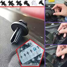 100pcs Universal Car Fastener Clips, Full Set Of 6 Sizes, Bumper Fender Grommets, Easy Installation, Durable & Shatter-Resistant, All-In-One Auto Repair & Maintenance Fastener Accessories - 100Pcs Car Buckles - View 3