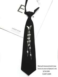 1pc School Uniform Style Neckline Brooch With Moon And Star Pendant, Suitable For Streetwear, Daily, Dark Academia And Cosplay - Multicolor - View 7