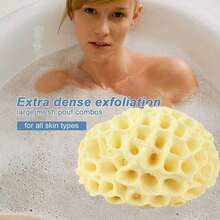 Pore Vacuum! 2Pcs Yellow & Orange Bath Sponge – Deep Clean Pores & Gentle Scrub For Silky Smooth Skin. Must-Have Shower Essentials For Daily Bathroom Accessories - 2pcs - View 3