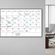 Lịch treo tường xóa khô khổ lớn 1 tháng - 48 x 32 inch, bảng trắng lập kế hoạch hàng tháng không ghi ngày tháng, bảng lịch treo tường có thể tái sử dụng, bắt đầu từ Chủ nhật, ô viết cực lớn với phần ghi chú. - Lịch treo tường khổ lớn 1 tháng có thể xóa bằng bút dạ. - Xem 13